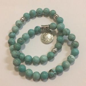 Turquoise bracelet with tree of life!